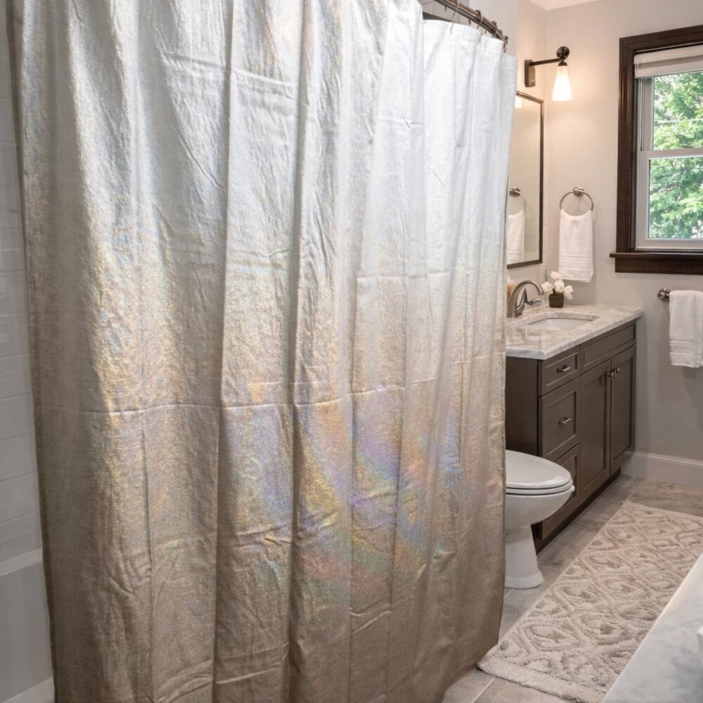 Ara Ombre Printed Seersucker Single shower Curtain